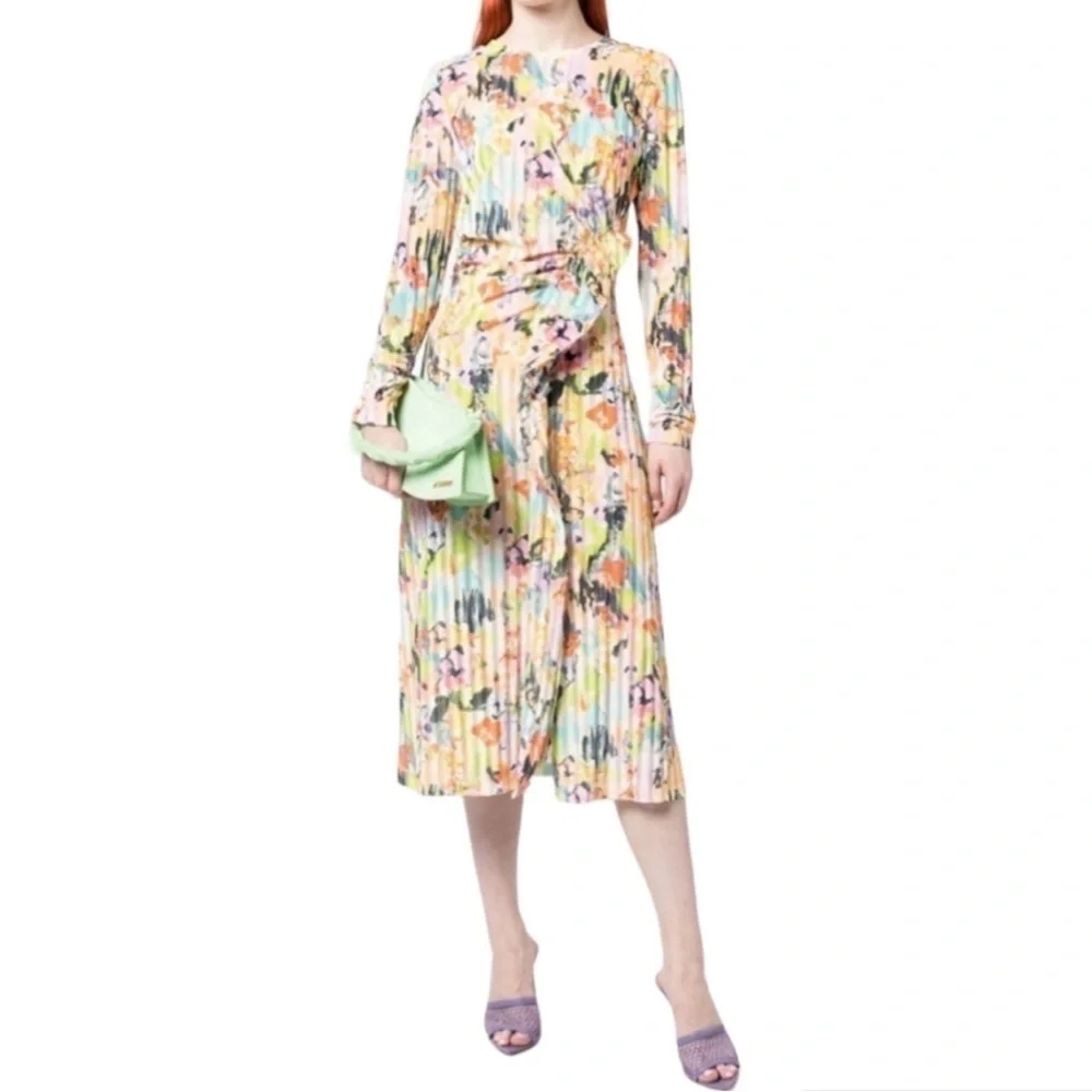 RARE htf 𝗦𝗧𝗜𝗡𝗘 𝗚𝗢𝗬𝗔 Gianni Velvet Midi Dress, XS